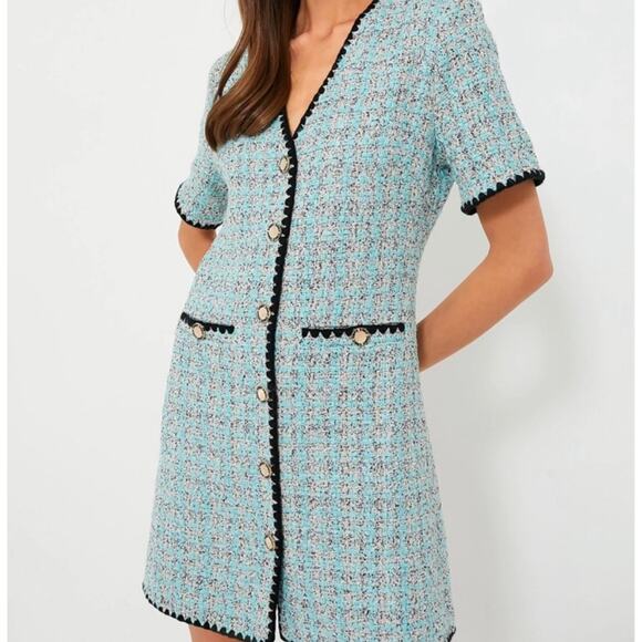 TUCKERNUCK Pomander Place Blue Tweed Josephine Dress NWT Size XL - Picture 2 of 8